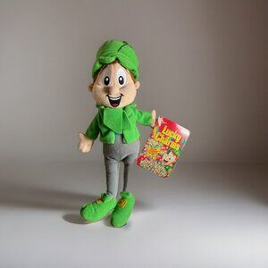 '99 General Mills Lucky Charms Cereal Leprechaun Plush Stuffed Breakfast Pal 13"